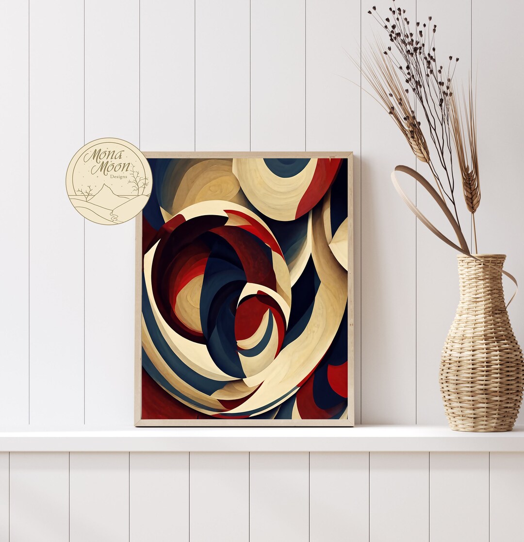 Watercolor Round Shapes Wall Art Shapes Wall Art Home Decor Etsy