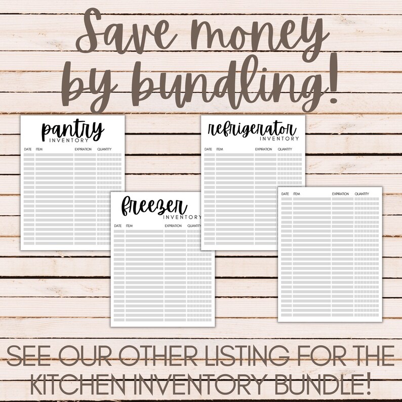 Printable Pantry Inventory Sheet Pantry Tracking Pantry Log Etsy New