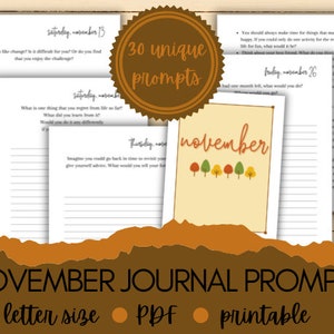 Tijdschriftprompts voor november, geestelijke gezondheid, dagboek bijhouden, zelfreflectie, zelfontdekking, mindfulness, zelfzorg, dankbaarheid, dagelijks schrijven