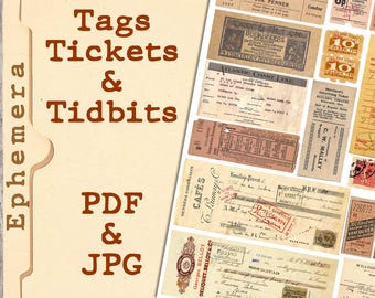 Vintage Golden Ephemera Papers printable fall junk journal kit digital download pages scrapbooking fussy cuts collage tickets invoices label