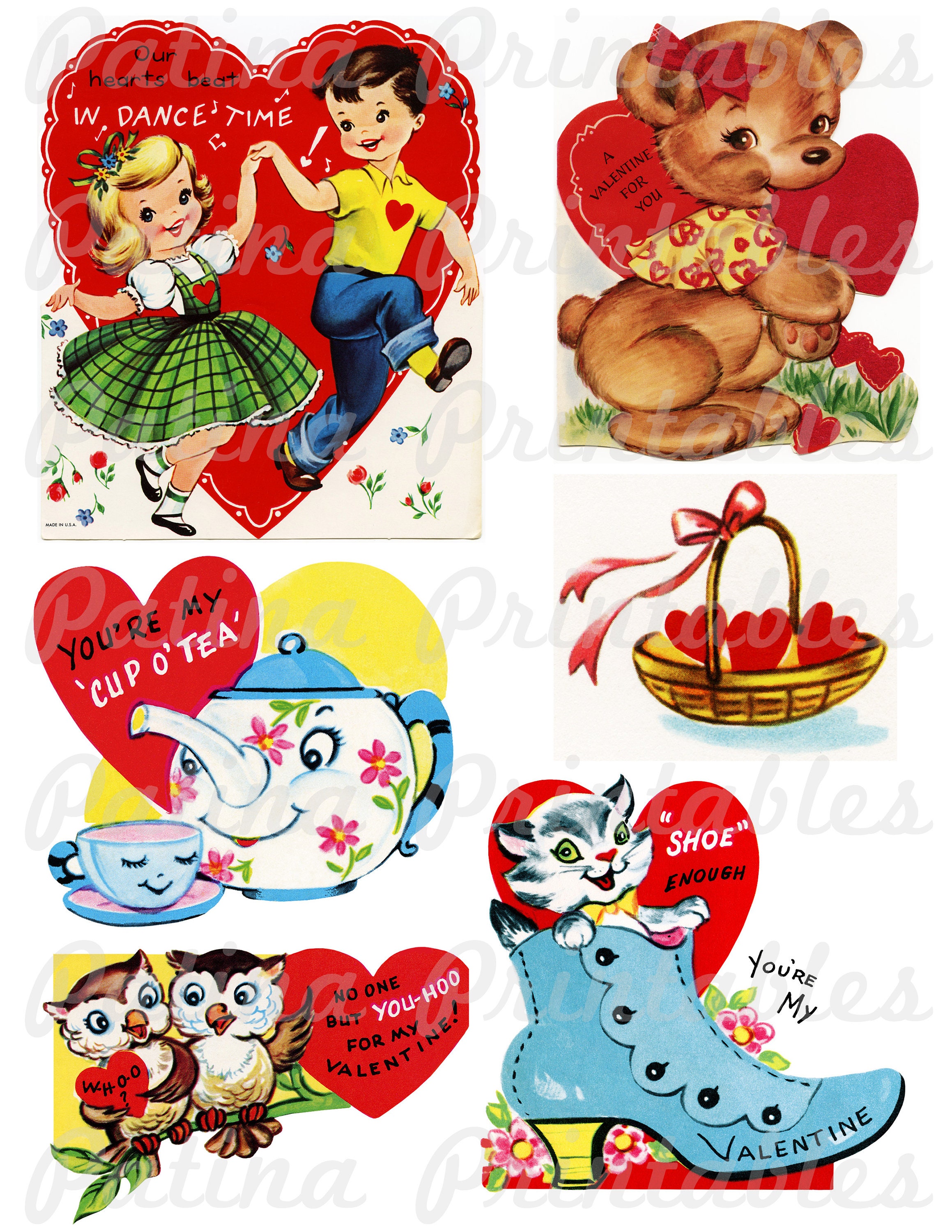 Vintage Valentine Cards Printable — For Keeps