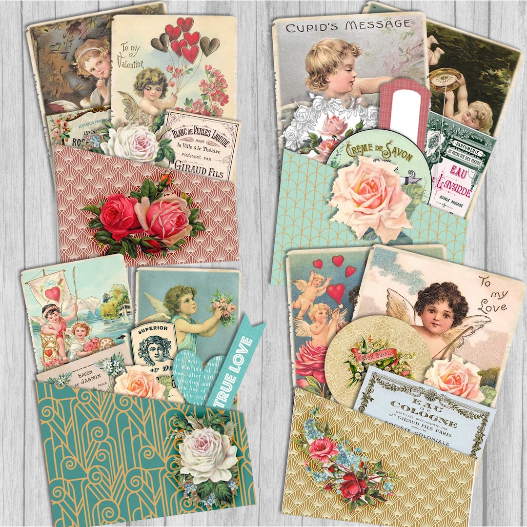 Shabby Chic Loaded Pockets | Printable Junk Journal Kit | Vintage ...
