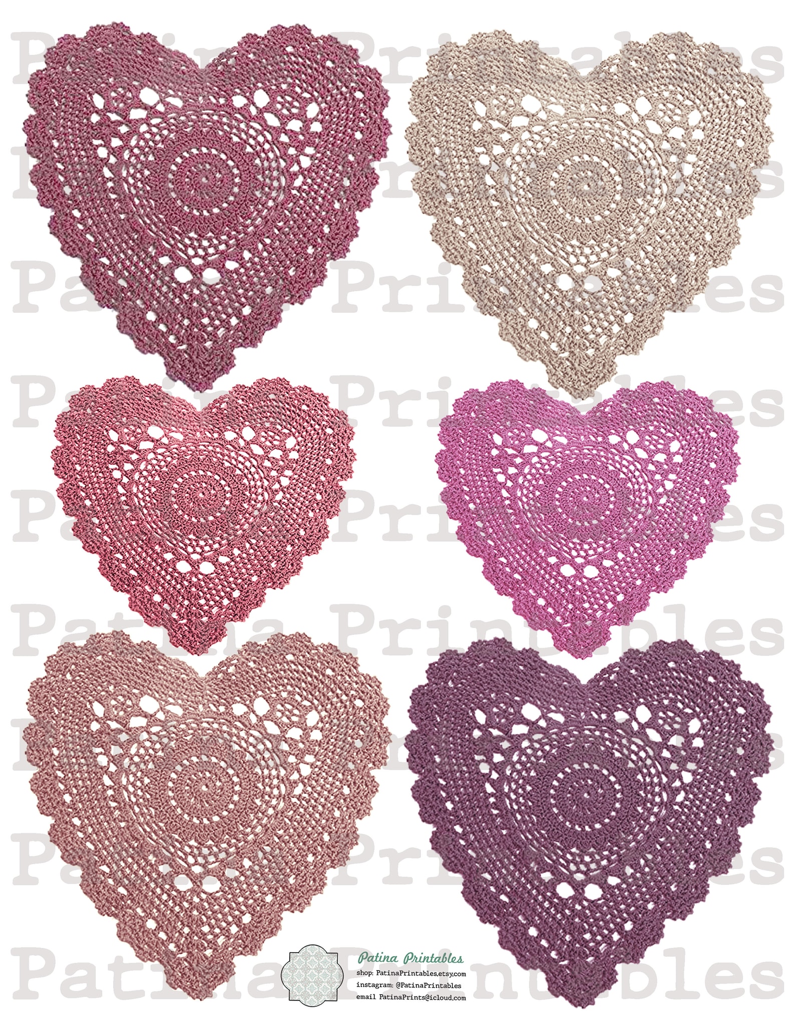 Digital Printable Doilies Vintage Lace Embellishments Doily - Etsy
