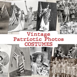 Vintage Americana Fotos zum Ausdrucken — Vaterländische Ephemera digitaler Download — Schwarz-Weiß-Fotografien Wandkunst — 4. Juli Foto Junk Journal