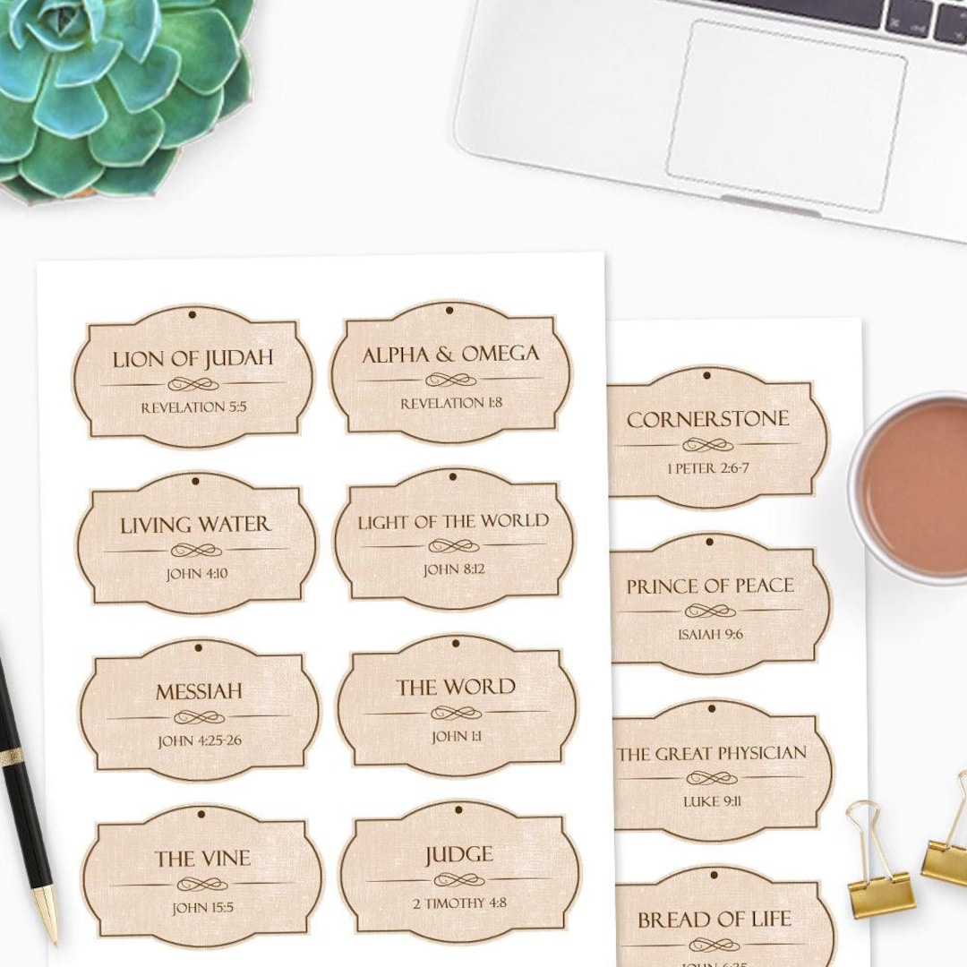 Names of Jesus Printable Christmas Ornaments - Etsy