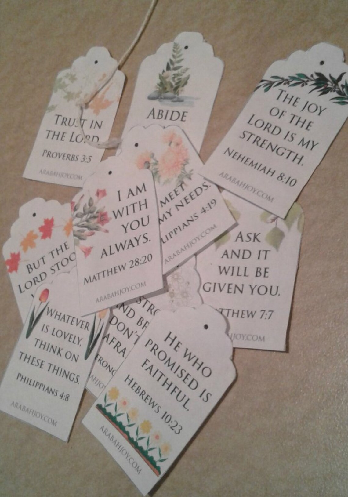 Scripture Tea Tags Printable - Etsy