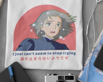 Cry Baby Shirt, Howls Moving Castle Shirt, Studio Ghibli Shirt, Hayao Miyazaki, Ghibli Shirt, Ghibli Studio, Tshirt Vintage, Alt Clothing