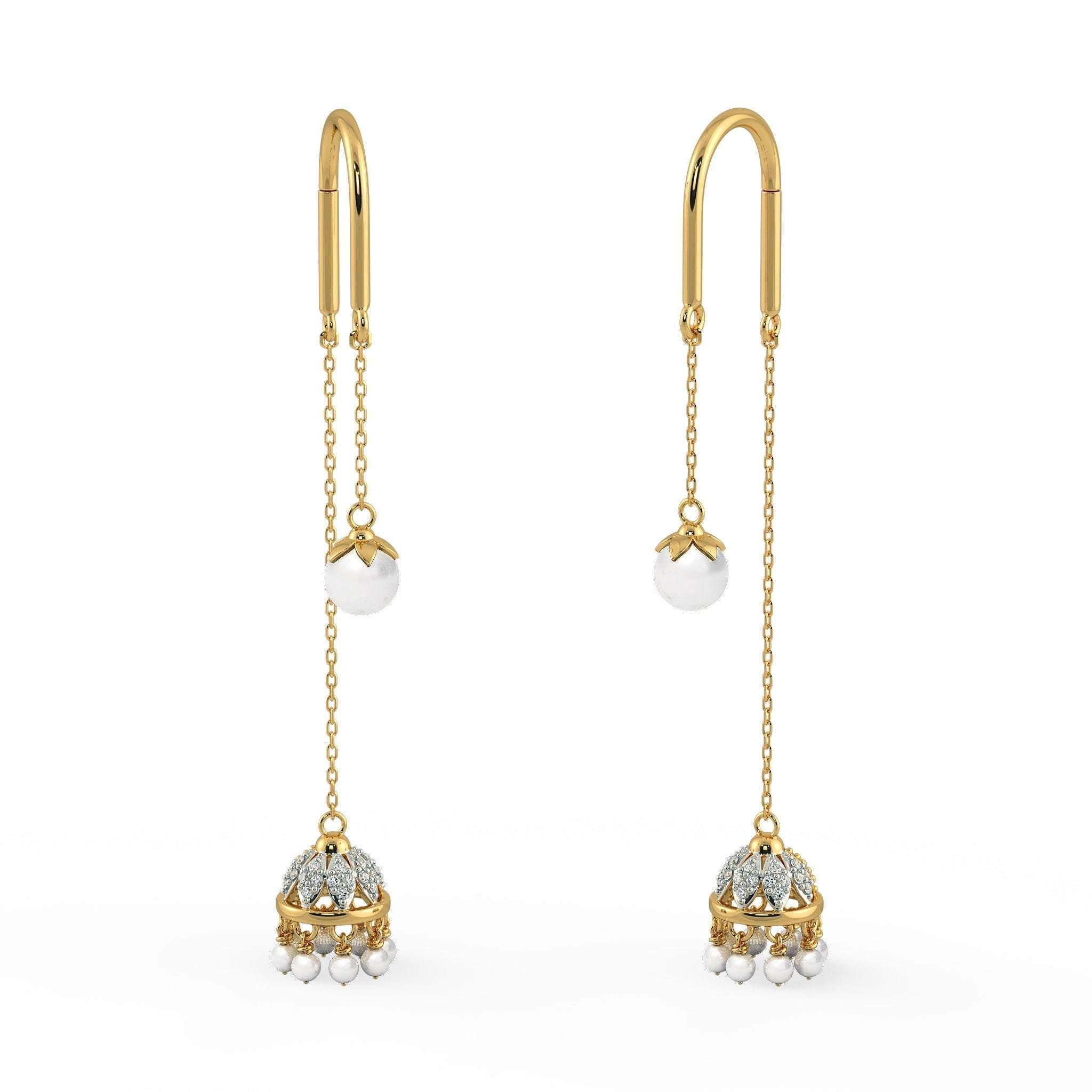 Sui dhage wale earrings gold store