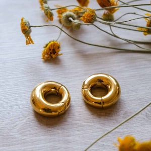 Ear Weights &quot;Creole Hoops&quot; Sold as Pair, High Quality Stainless Steel Metal Gauges, Wedding Jewelry, Last Minute Valentines Day Gift Friends