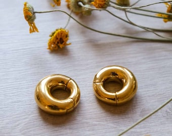 Poids d'oreille « Boucles d'oreilles créoles » vendus par paire, jauges métalliques en acier inoxydable de haute qualité, bijoux de mariage, cadeau de dernière minute pour petite amie de la Saint-Valentin