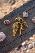 Ear Weights "Raven" Sold as Pair, High Quality Stainless Steel Metal Gauges, Wedding Jewelry, Last Minute Christmas Gift for her