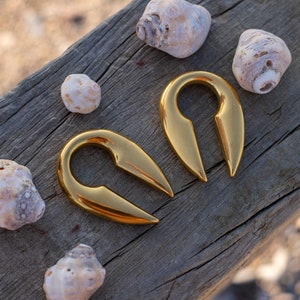 Pesas para las orejas &quot;simples&quot; (2x), calibres de metal de acero inoxidable de alta calidad, joyas para bodas, regalo de último momento para el día de San Valentín para novias