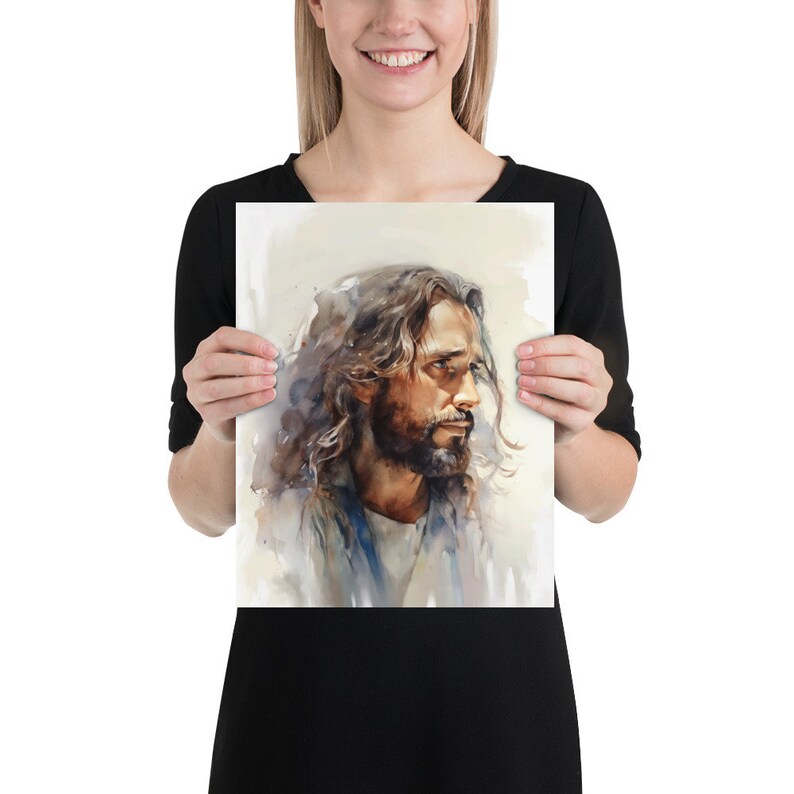 Jesus Christ Poster Print, Jesus Portrait, Christian Wall Art, Home ...