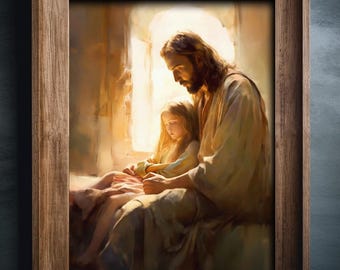 Jesus Christ Poster Print, Jesus Portrait, Christian Art, LDS Art, Jesus Art, Jesus Painting, Jesus picture, Christmas gift