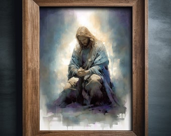 Poster Print, Jesus Portrait, Christian Art, Jesus Christ, LDS art, Jesus art, Jesus Painting,  Christmas gift