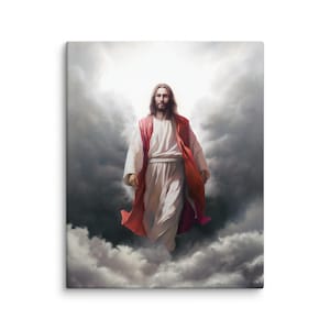 Second Coming of Jesus Christ, Canvas Print,  LDS Art, Gift, Decor, Religion, Christian Art, Jesus Art, Jesus Painting