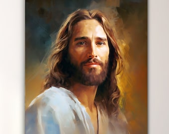 Canvas Print, Jesus Christ Portrait, LDS art, Christian art, Jesus Art, Jesus painting, Jesus Print