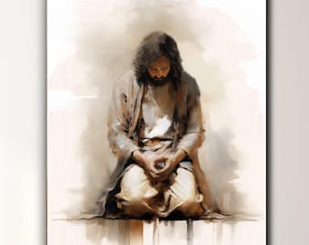 Jesus Christ "Humility" Canvas Print, Christian Art, LDS Art, Jesus Art, Jesus Painting, Christmas gift