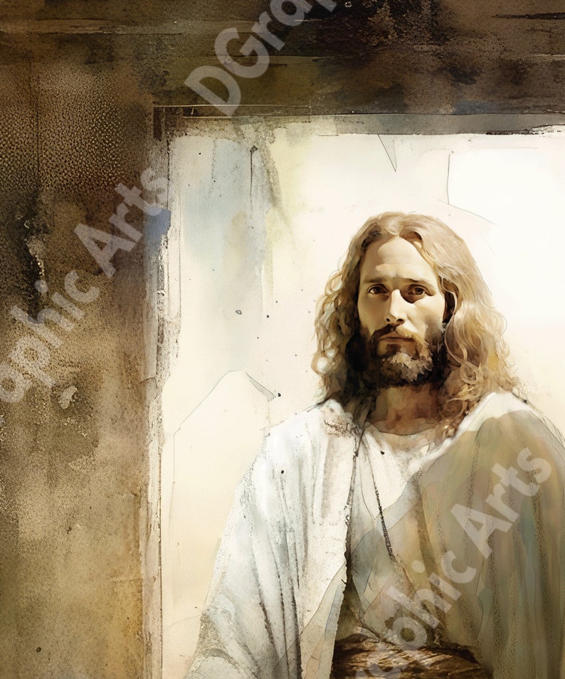 Jesus Portrait, Digital Download, Jesus Art Print, Jesus Art, Christian Art, Jesus Digital Art ...