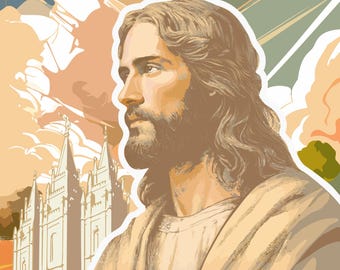 デジタル ダウンロード、イエス キリストの肖像画、描画、LDS アート