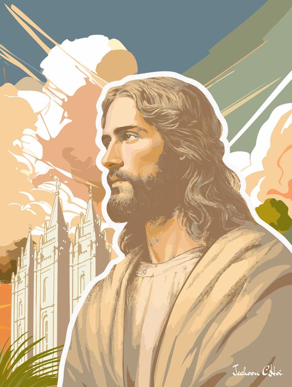 デジタル ダウンロード、イエス キリストの肖像画、描画、LDS アート