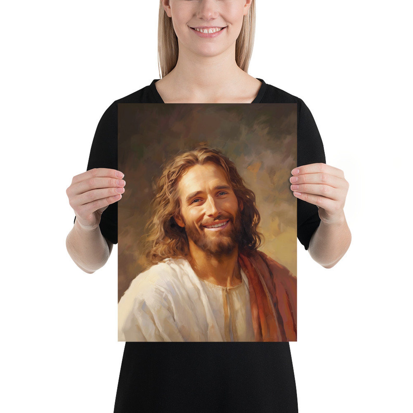 Jesus Christ Poster Print, Jesus Portrait, Christian Wall Art, Religion ...