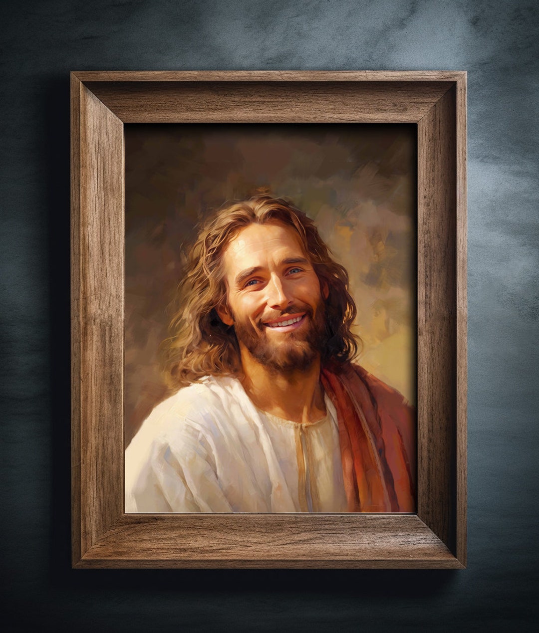 Jesus Christ Poster Print, Jesus Portrait, Christian Wall Art, Home