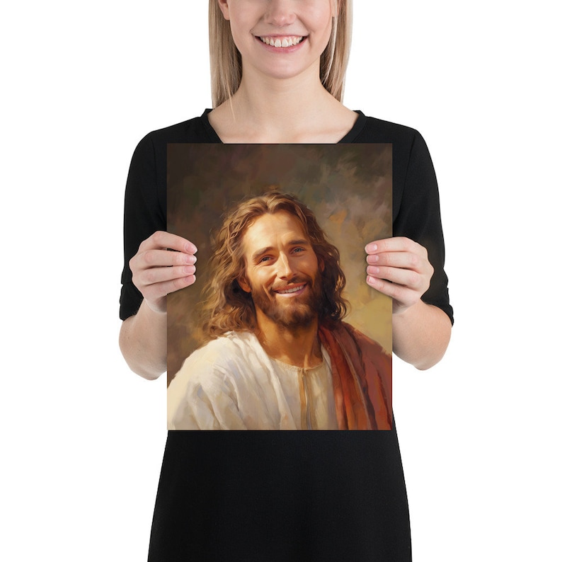 Jesus Christ Poster Print, Jesus Portrait, Christian Wall Art, Religion ...