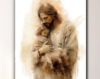 Canvas Print, Jesus Portrait, Jesus Art, Christian Art, Christ Portrait, LDS Art, Jesus Painting, Christmas gift