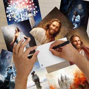 4&quot;X6&quot;, 5&quot;X7&quot; ( 25 or 50 Postcards), Jesus Christ Portrait Postcards, LDS Art, Christian art, Jesus Art, Jesus Painting, Christmas