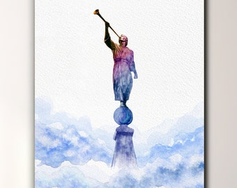 Digital Download, Angel Moroni Statue, Angel Moroni, LDS Art, LDS Temple