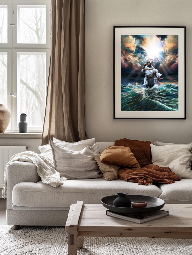 Jesus Christ Poster Print, Jesus Portrait, Christian Wall Art, Home ...