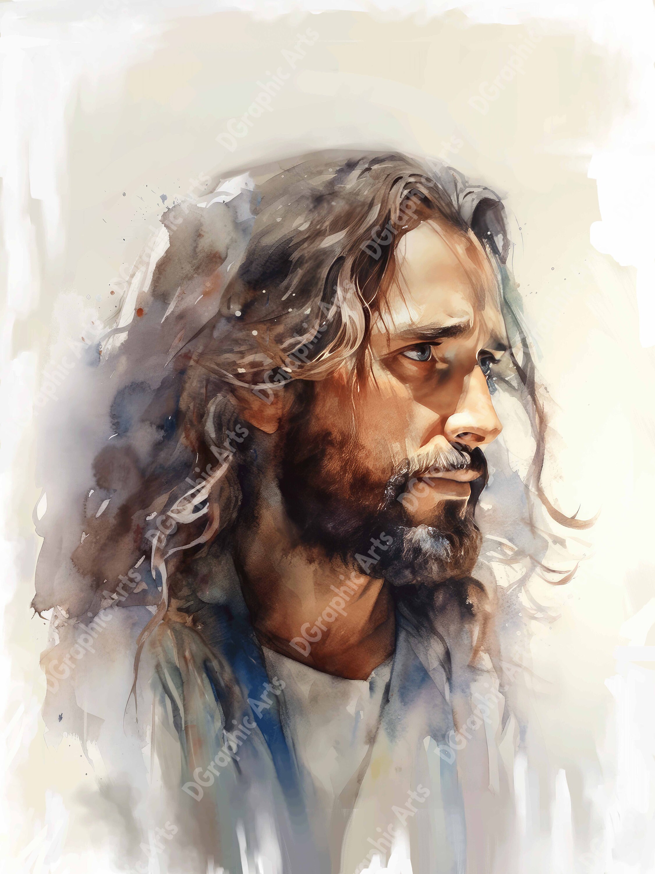 Jesus Christ Poster Print, Jesus Portrait, Christian Wall Art, Home ...
