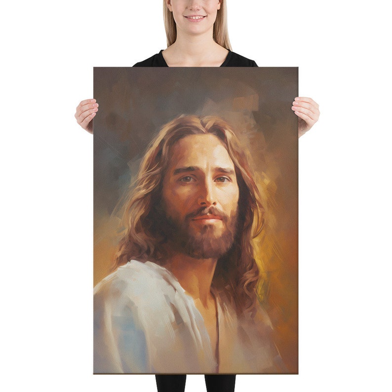 Canvas Print, Jesus Christ Portrait, LDS Art, Christian Art, Jesus Art, Jesus Painting, Jesus ...