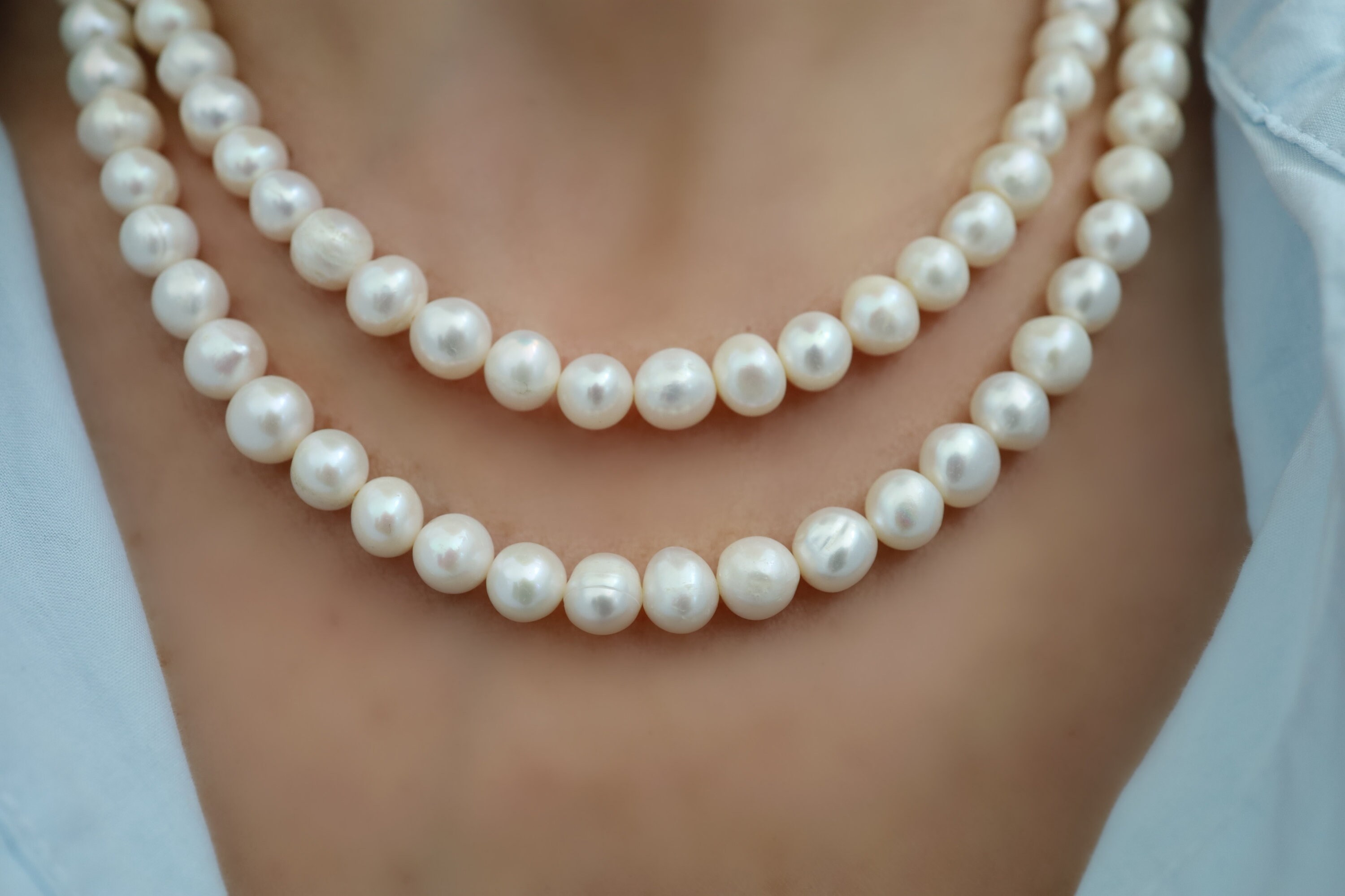 Boho White Pearl Pendant Necklace, Wire Wrap Jewelry, Pearl
