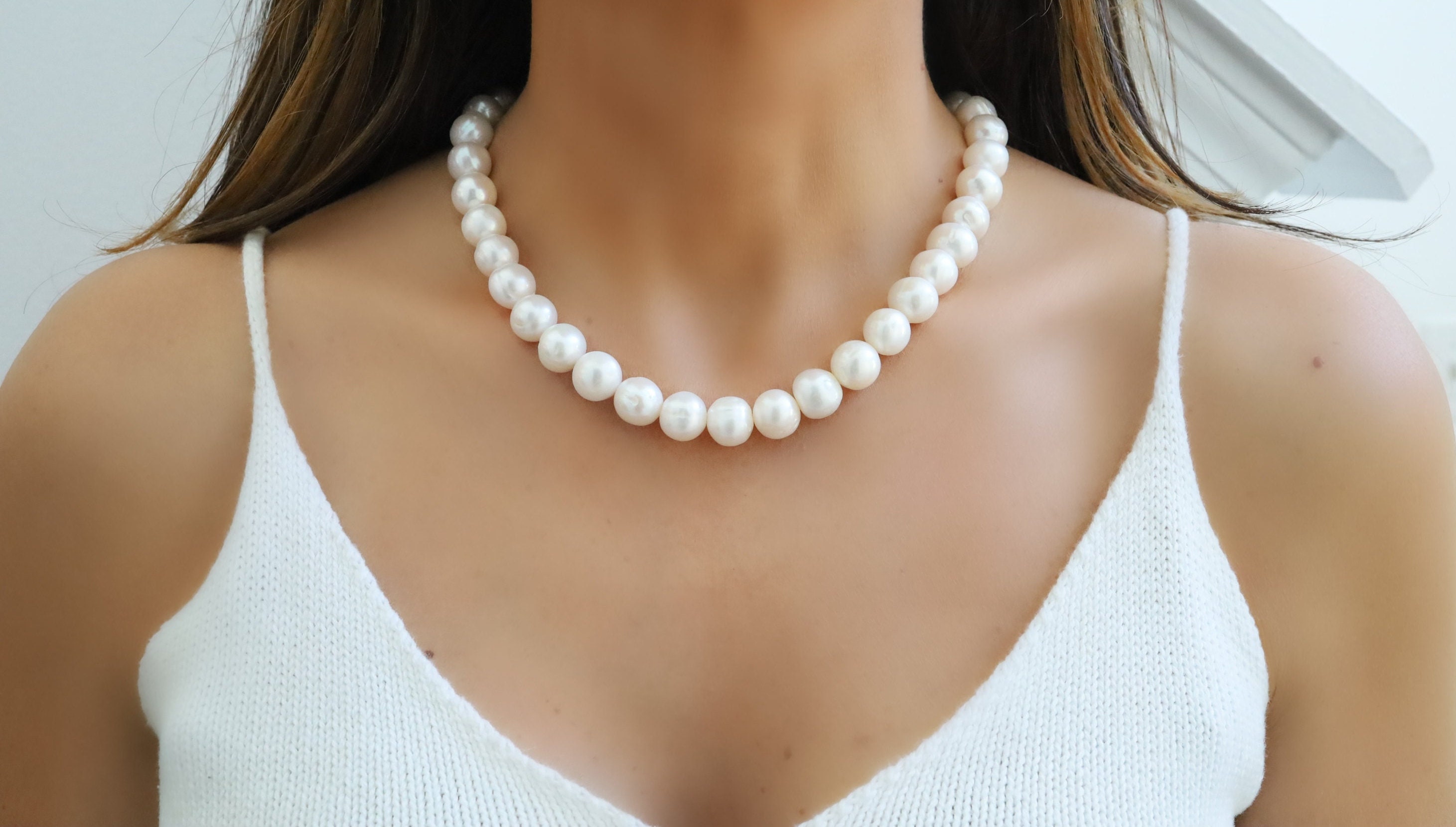 10mm pearl necklace deals