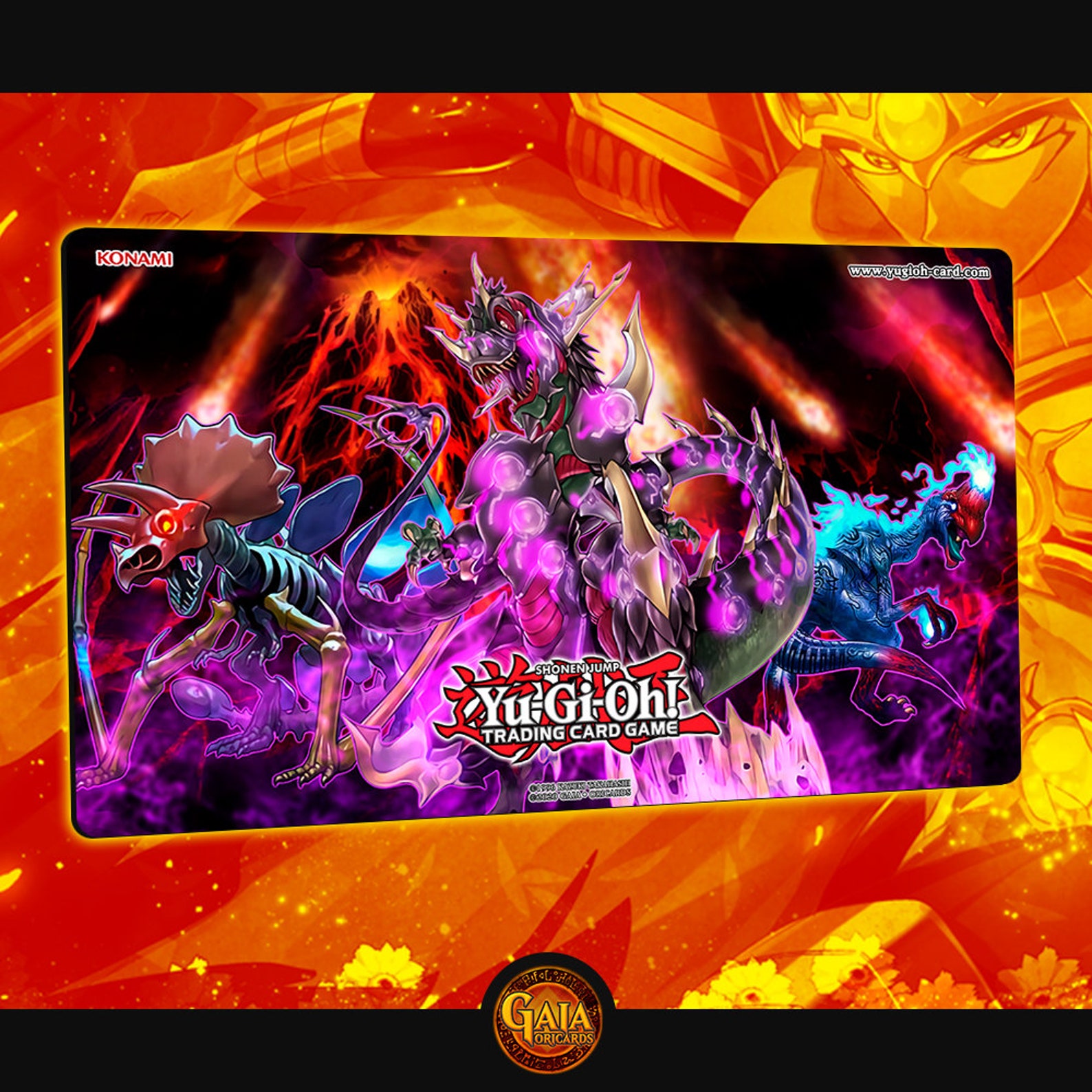 YuGiOh Dinosaur Custom Playmat Made to Order Etsy