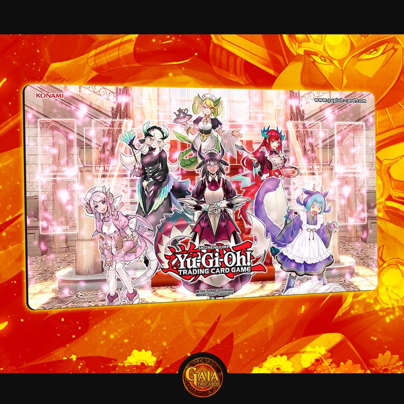 YuGiOh Dragonmaid Custom Playmat Made to Order Etsy