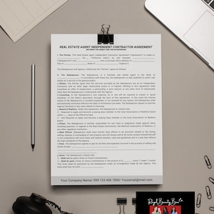 Real Estate Agent Independent Contractor Agreement  | Real Estate Agent Independent Contract