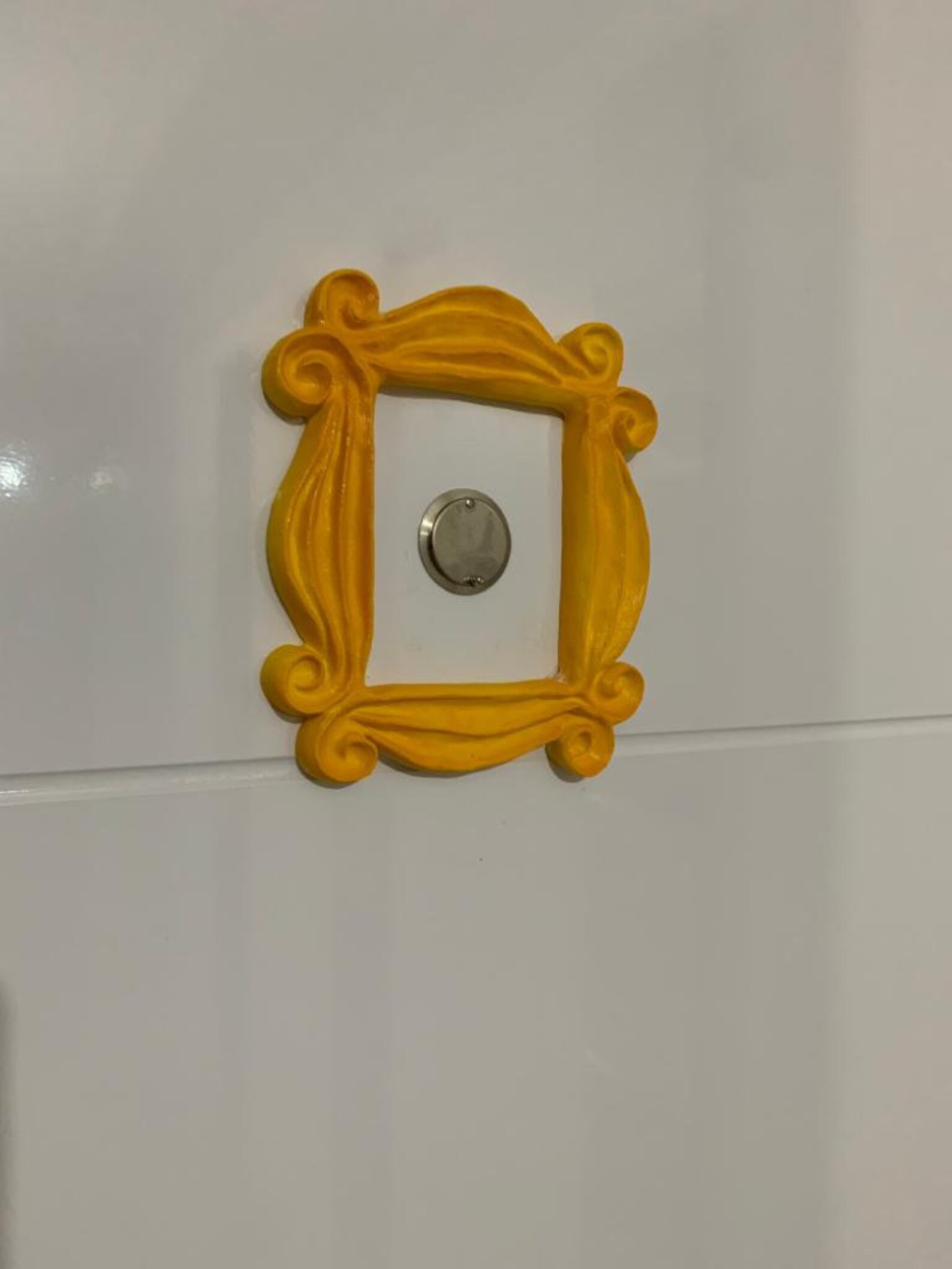 Friends Yellow Frame Peephole Door Hanging Frame Romantic Etsy