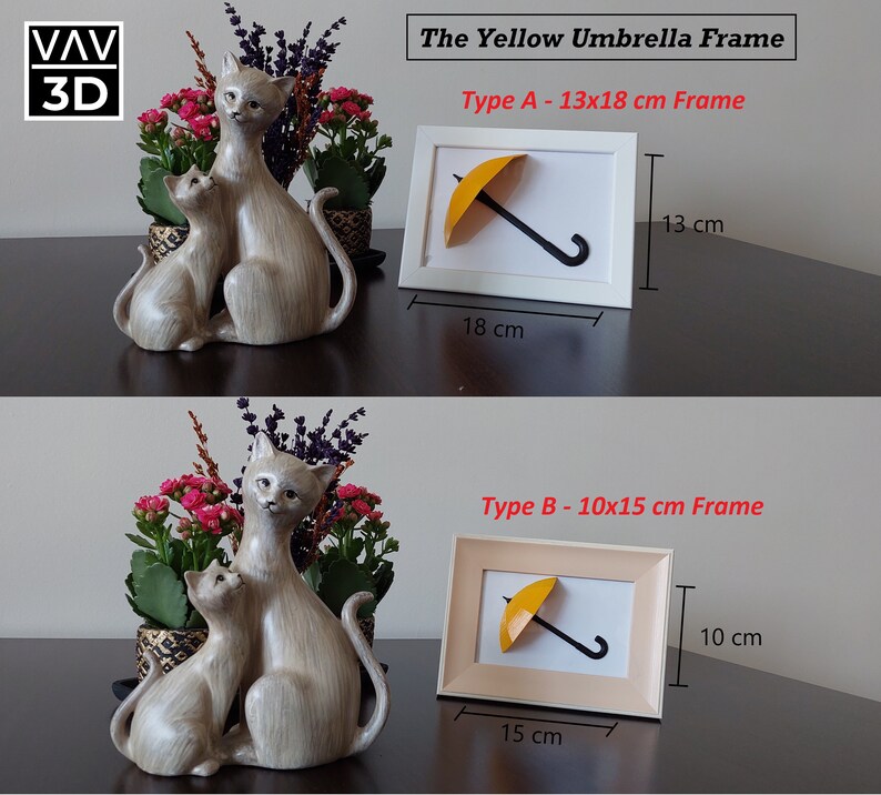 Customizable Blue French Horn & Yellow Umbrella Wall Frame Etsy