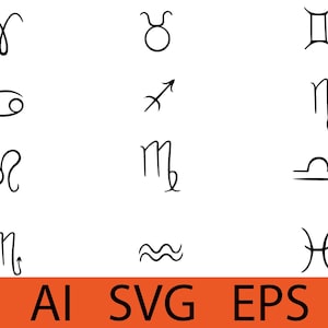 Sternzeichen Bundle Ai SVG EPS ZIP-Datei