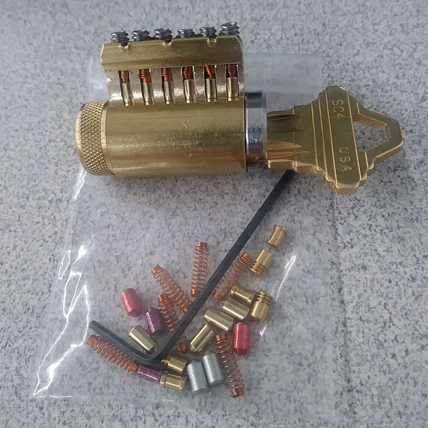 Cutaway And Rekeyable Lock Cylinder With a Schlage C Keyway Etsy