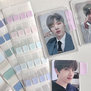Notes autocollantes pour onglets d'index | Fournitures pour cartes à collectionner | Cartes photo Kpop | Fournitures de collecte de cartes photo