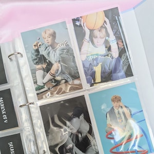 4 pages A4 haut de gamme | Convient aux cartes postales de 4 x 6 po. | Fournitures pour cartes à collectionner | Cartes photo Kpop
