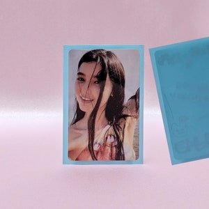 Fundas azules premium para tarjetas fotográficas / Fundas de colores para tarjetas coleccionables / Fundas de centavos / Artículos para coleccionar tarjetas fotográficas K-pop