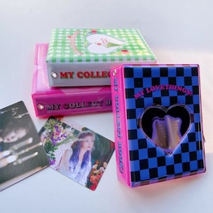 Álbum de colección retro / Mini carpeta de tarjetas fotográficas / Colección K-pop / Carpeta de archivos con tarjetero / Álbum de fotos Instax