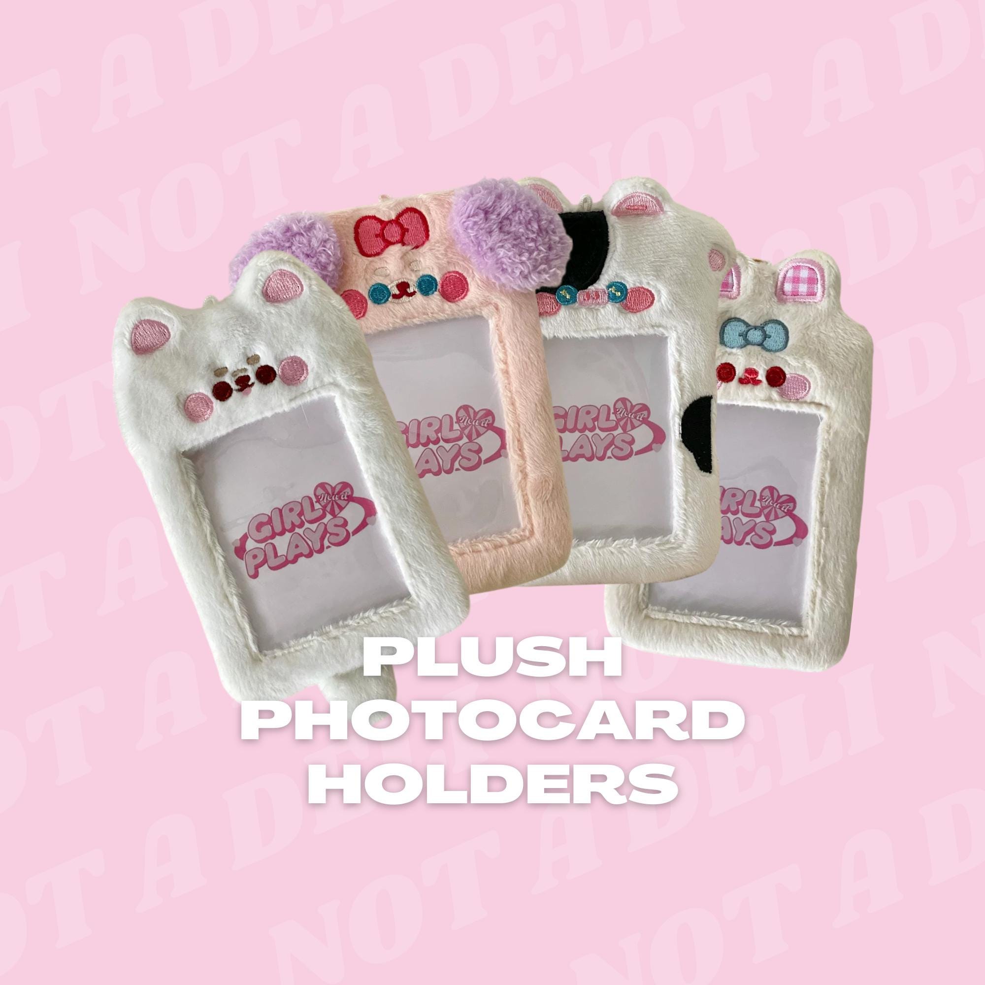 Animal Plush Photocard Holder | Kpop Photocard Keychain Bag Charm