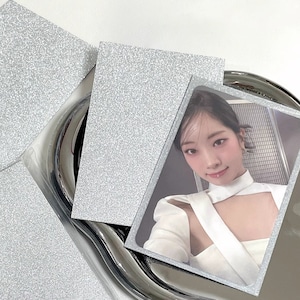 Fundas premium con purpurina para tarjetas / Fundas de colores para tarjetas fotográficas / Materiales para tarjetas coleccionables / Fundas de centavos / Materiales para coleccionar tarjetas fotográficas K-pop