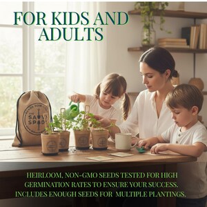 Indoor Herb Garden Starter Kit: Heirloom Basil, Cilantro, Parsley, Oregano immagine 3